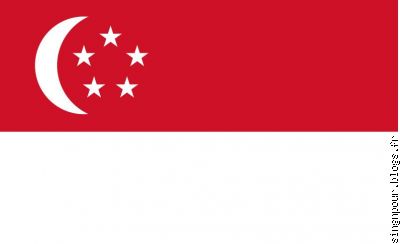 Drapeau de Singapour adopté après l'obtention de l'autonomie en 1959